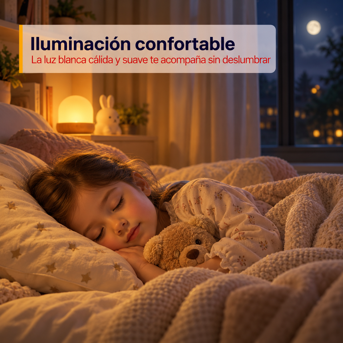 Luz Nocturna recargable con sensor de movimiento